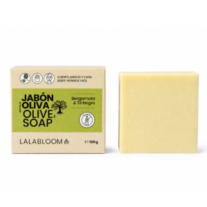 Jabón natural artesanal de aceite de oliva, jazmín y bergamota para cuerpo, manos y rostro.