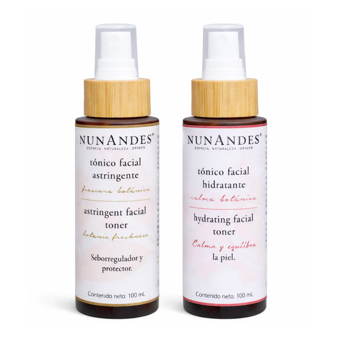 Tónico facial natural para refrescar, equilibrar e hidratar la piel del rostro.