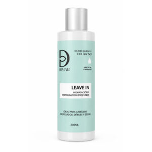 Crema de peinar sin enjuague natural con ácido hialurónico y colágeno para hidratar y restaurar el cabello.
