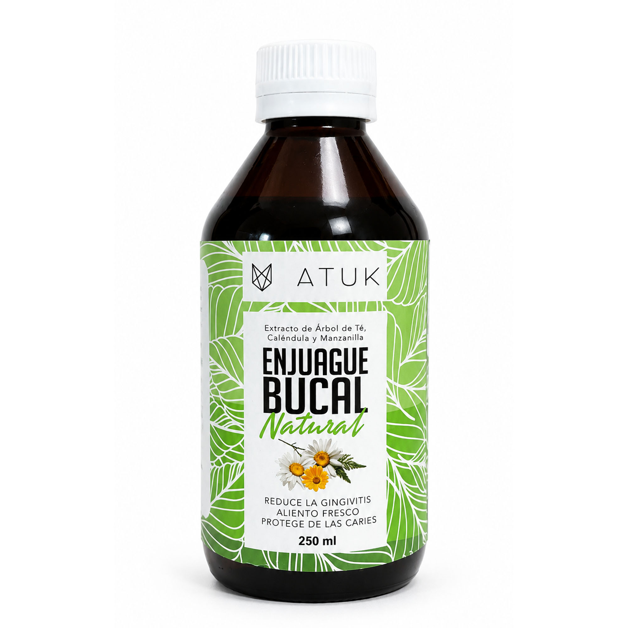 Enjuague bucal natural elaborado con ingredientes de origen vegetal para una higiene bucal diaria y una sensación de frescura.