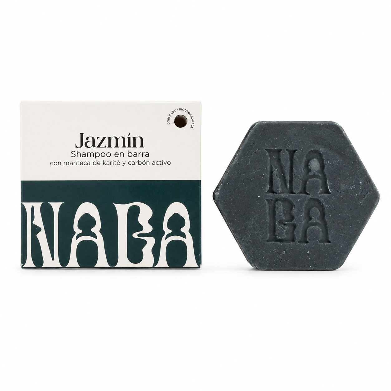 Shampoo en barra natural de jazmín elaborado con ingredientes de origen vegetal que limpia suavemente y ayuda a mantener el cabello suave y saludable.